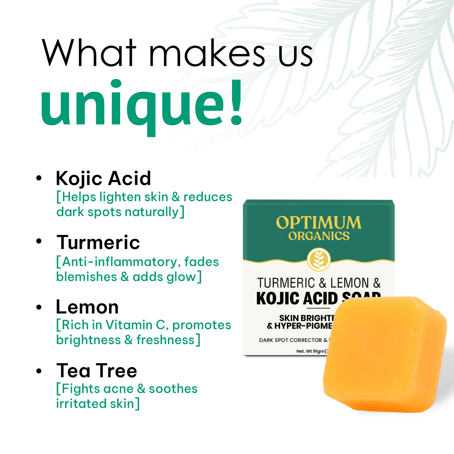 Kojic Acid Soap with Tumeric & Lemon