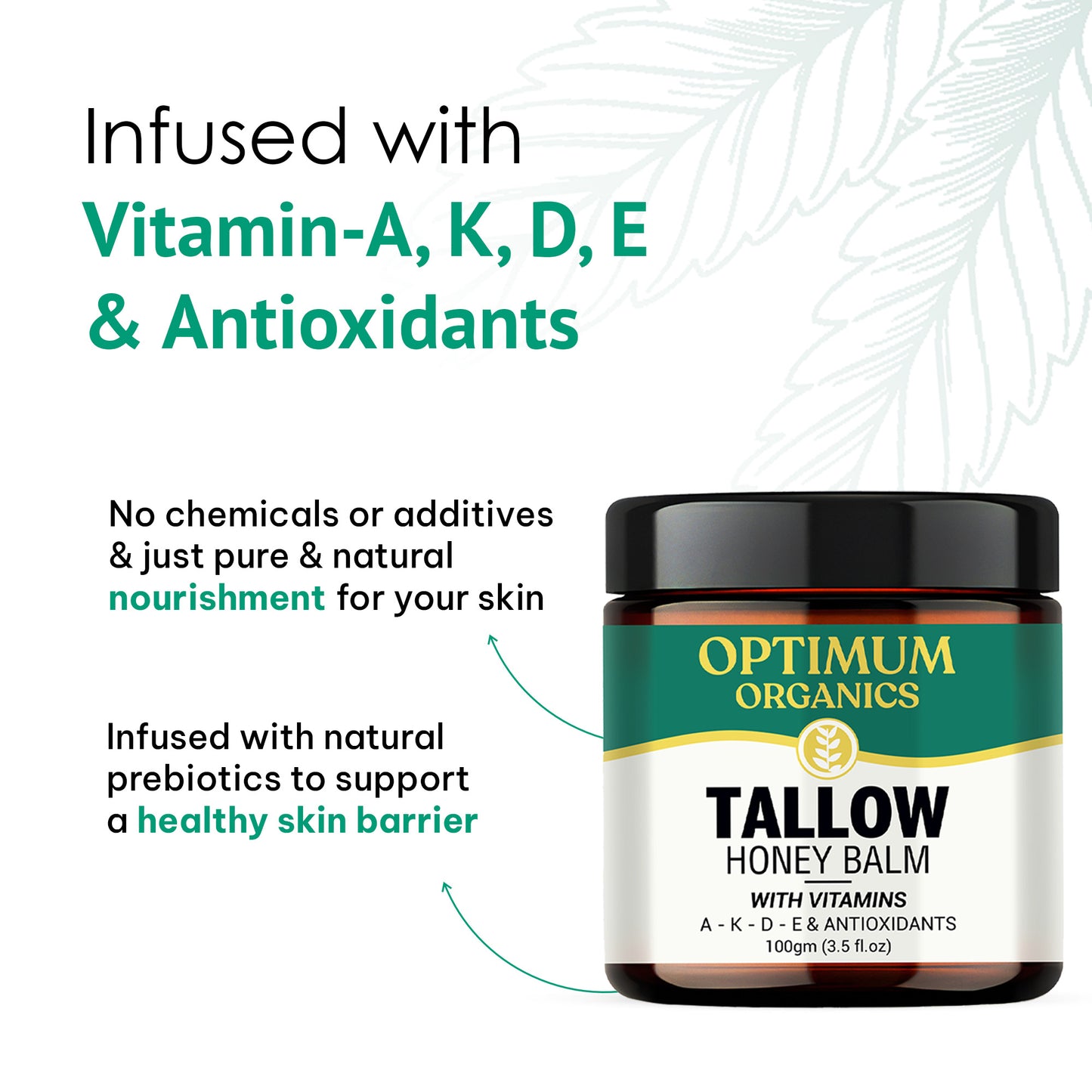 Tallow Honey Balm with Vitamins A-K-D-E & Antioxidants