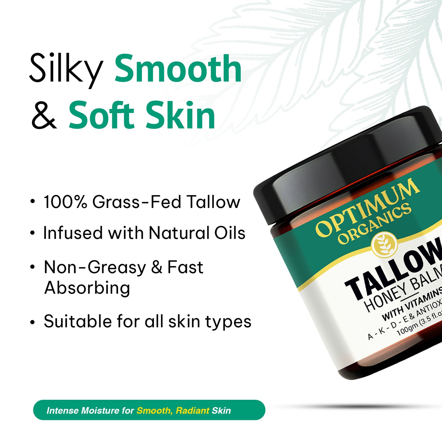 Tallow Honey Balm with Vitamins A-K-D-E & Antioxidants