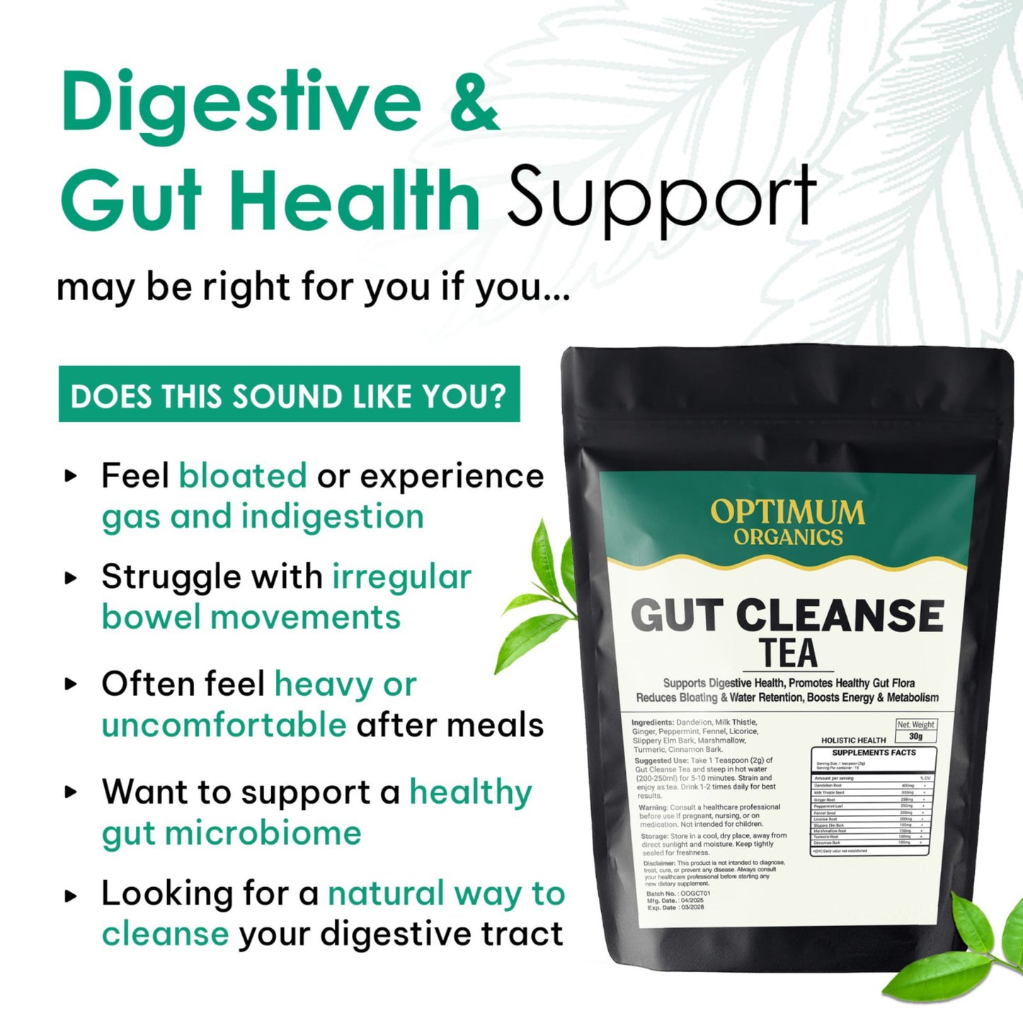 Gut Cleanse Tea | 30GM