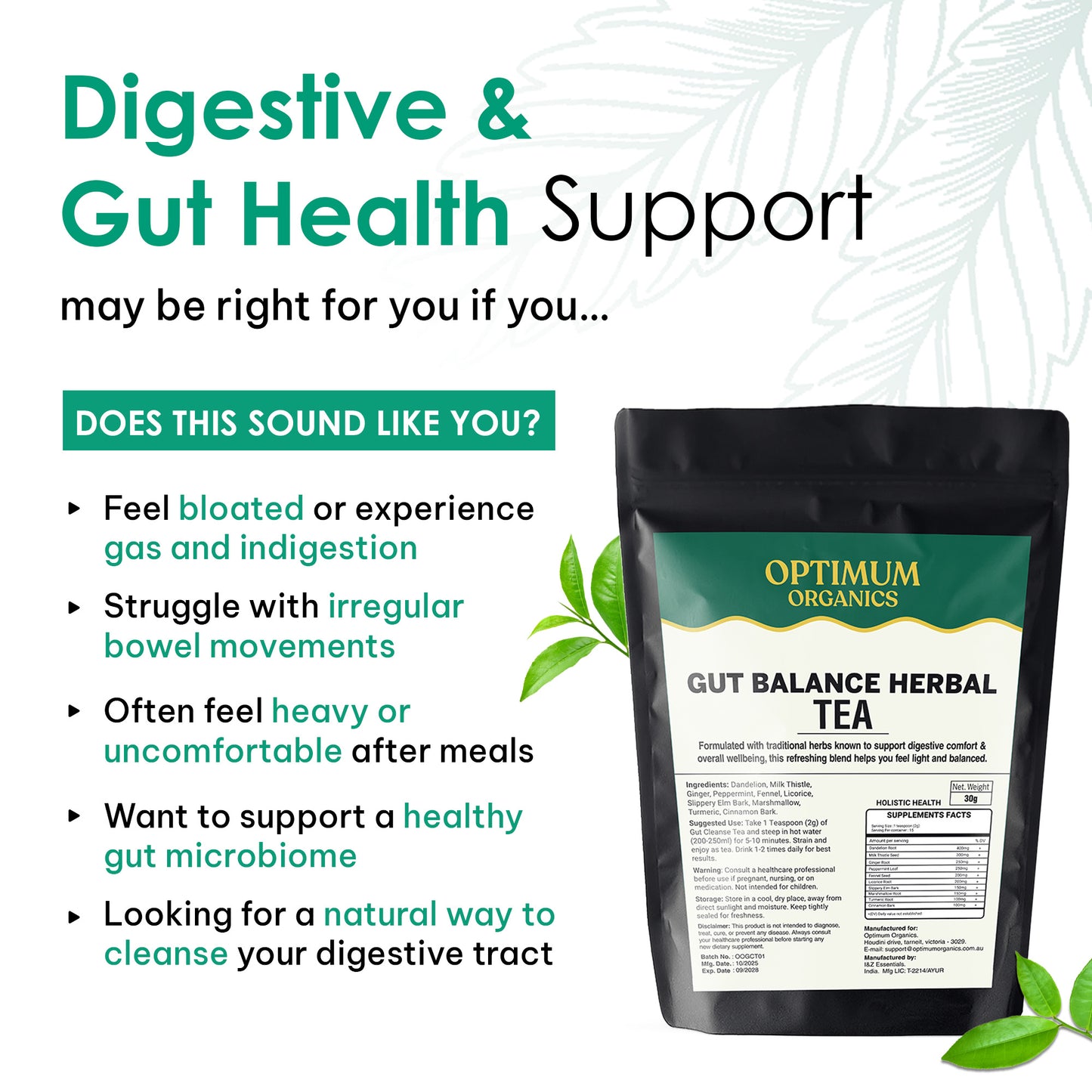 Gut Balance Herbal Tea | 30GM
