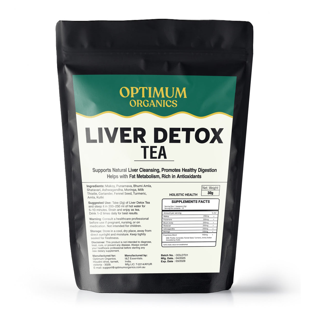 Liver Detox Tea | 30Days – Optimum Organics